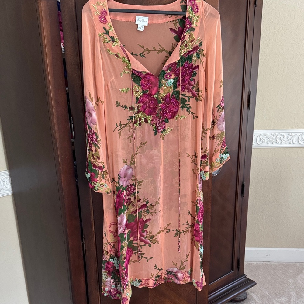 Tracy Reese sheer silk cover up